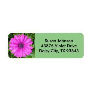 Purple Flower Label