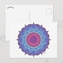 Purple Flower Leaf Mandala