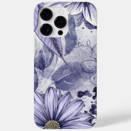 Purple Flower Leaf Watercolor Handdrawing  Case-Mate iPhone 14 Pro Max Case