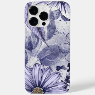 Purple Flower Leaf Watercolor Handdrawing  Case-Mate iPhone 14 Pro Max Case