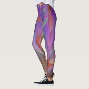 Purple Flower Leggings