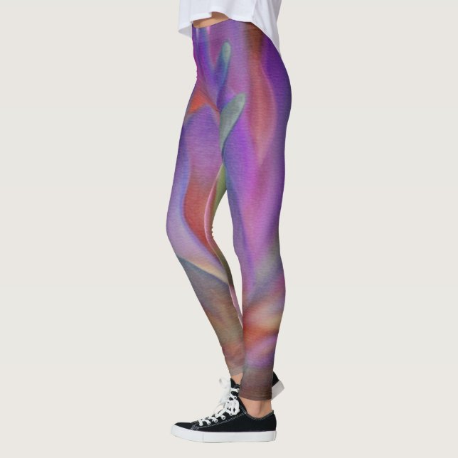 Purple Flower Leggings (Left)