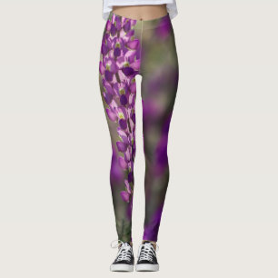 purple flower leggings