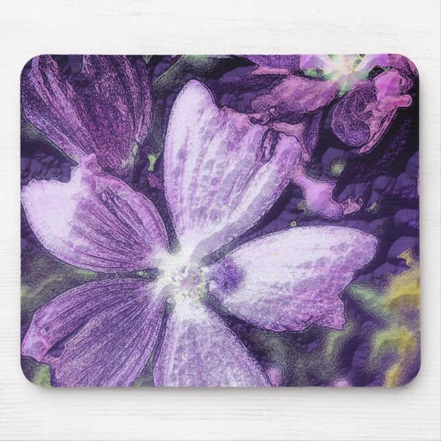 Purple Flower Magnet Mouse Pad (Front)
