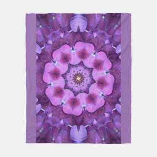 Purple Flower Mandala by SeaAngeL12 Fleece Blanket