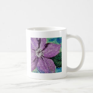 Purple Flower Mixed Media Digital Art Coffee Mug