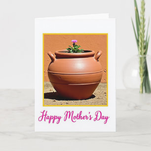 Purple Flower Mothers Day Pot Card