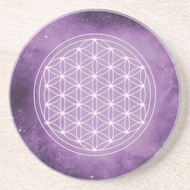 Purple Flower of Life Coaster (Front)
