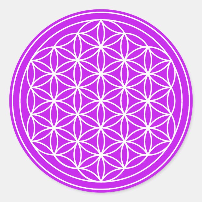 Purple Flower of Life Sticker (Front)
