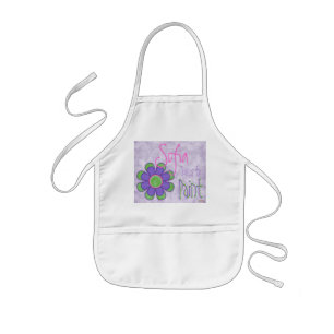 Purple Flower Painting Apron