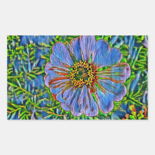 Purple flower painting sticker