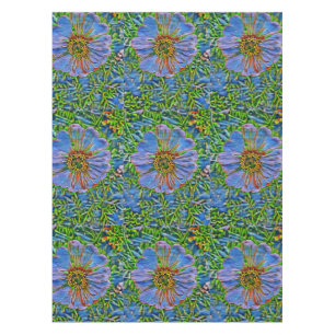 Purple flower painting tablecloth