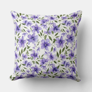 Purple Flower Passion Throw Pillow