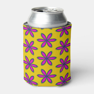Purple Flower Patch Can Cooler