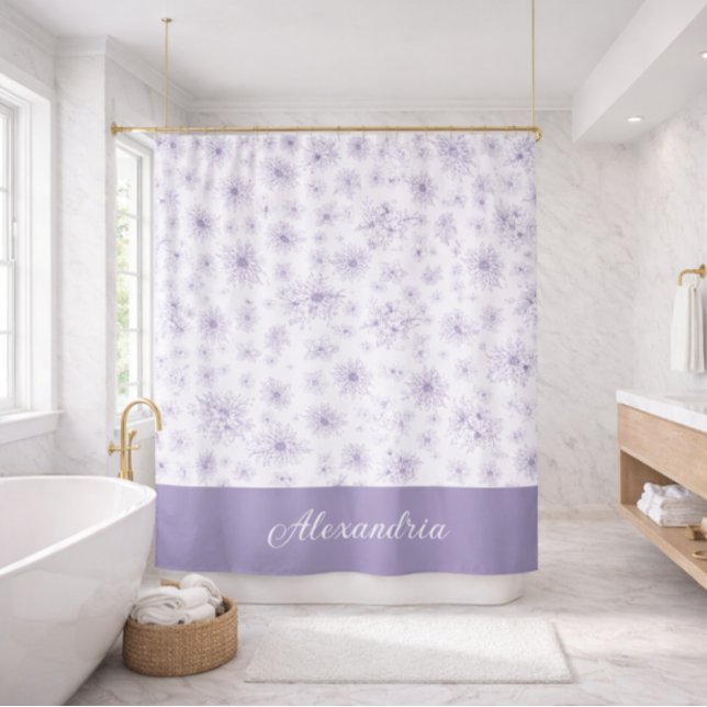 Purple Flower Pattern Custom Name  (Creator Uploaded)
