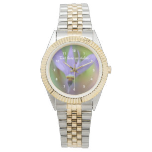 Purple Flower Personalized Watch