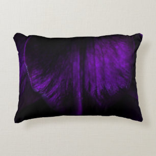 Purple flower petal accent pillow