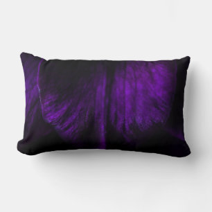 Purple flower petal lumbar pillow