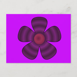 purple flower postcard