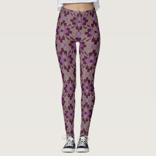 Purple Flower Power Leggings