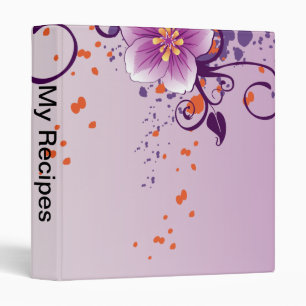 Purple Flower Prairie Rose Binder