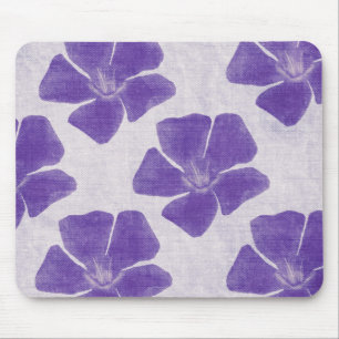 Purple Flower Print Mousepad