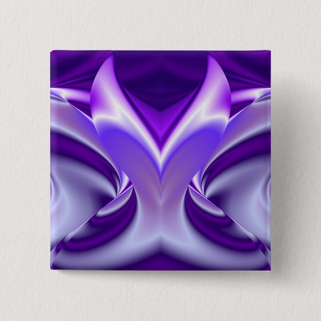 Purple Flower Rainbow Dreams 2 Inch Square Button (Front)