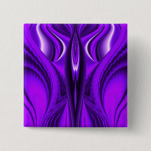 Purple Flower Rainbow Dreams, Angel Wings 2 Inch Square Button