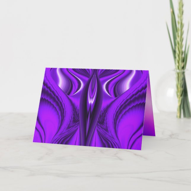 Purple Flower Rainbow Dreams , Angel Wings Note Card (Front)