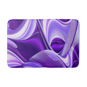 Purple Flower Rainbow Dreams Bath Mat