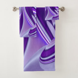 Purple Flower Rainbow Dreams Bath Towel Set