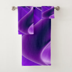 Purple Flower Rainbow Dreams Bath Towel Set
