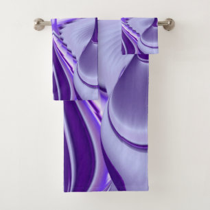 Purple Flower Rainbow Dreams Bath Towel Set