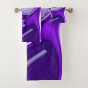 Purple Flower Rainbow Dreams Bath Towel Set