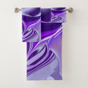 Purple Flower Rainbow Dreams Bath Towel Set