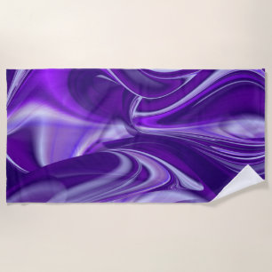 Purple Flower Rainbow Dreams Beach Towel