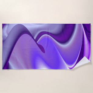 Purple Flower Rainbow Dreams Beach Towel