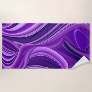 Purple Flower Rainbow Dreams Beach Towel