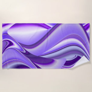 Purple Flower Rainbow Dreams Beach Towel
