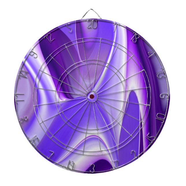 Purple Flower Rainbow Dreams Dartboard (Front)
