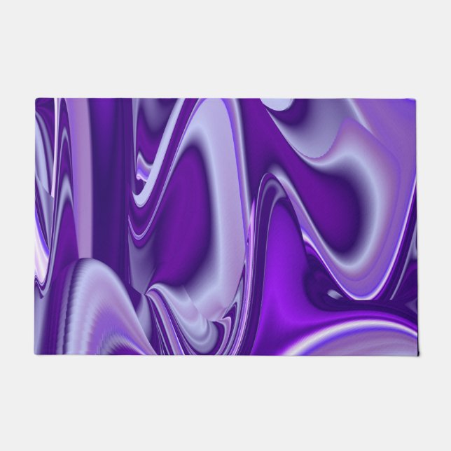 Purple Flower Rainbow Dreams Doormat (Front)