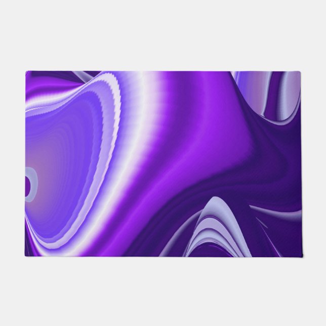Purple Flower Rainbow Dreams Doormat (Front)