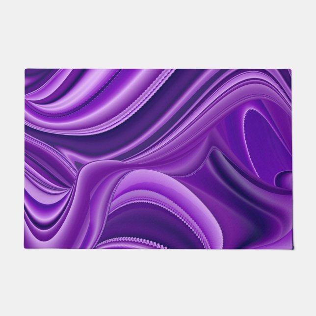 Purple Flower Rainbow Dreams Doormat (Front)