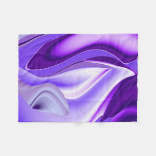 Purple Flower Rainbow Dreams Fleece Blanket