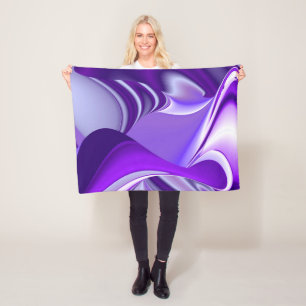 Purple Flower Rainbow Dreams Fleece Blanket