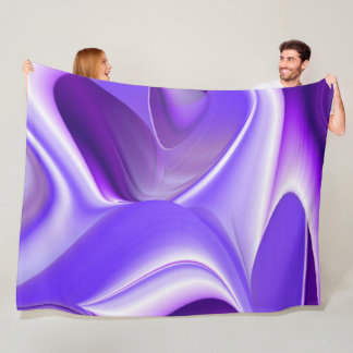 Purple Flower Rainbow Dreams Fleece Blanket