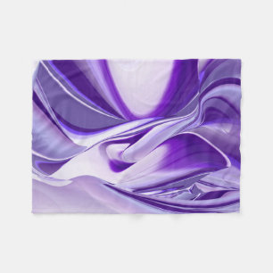 Purple Flower Rainbow Dreams Fleece Blanket
