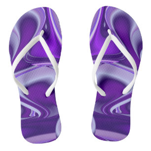 Purple Flower Rainbow Dreams Flip Flops