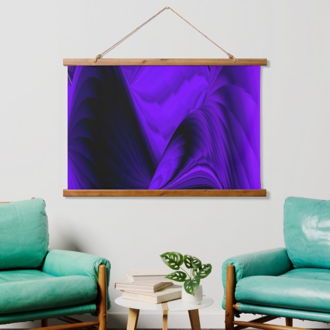 Purple Flower Rainbow Dreams Hanging Tapestry (Living Room)