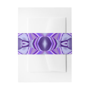 Purple Flower Rainbow Dreams Invitation Belly Band